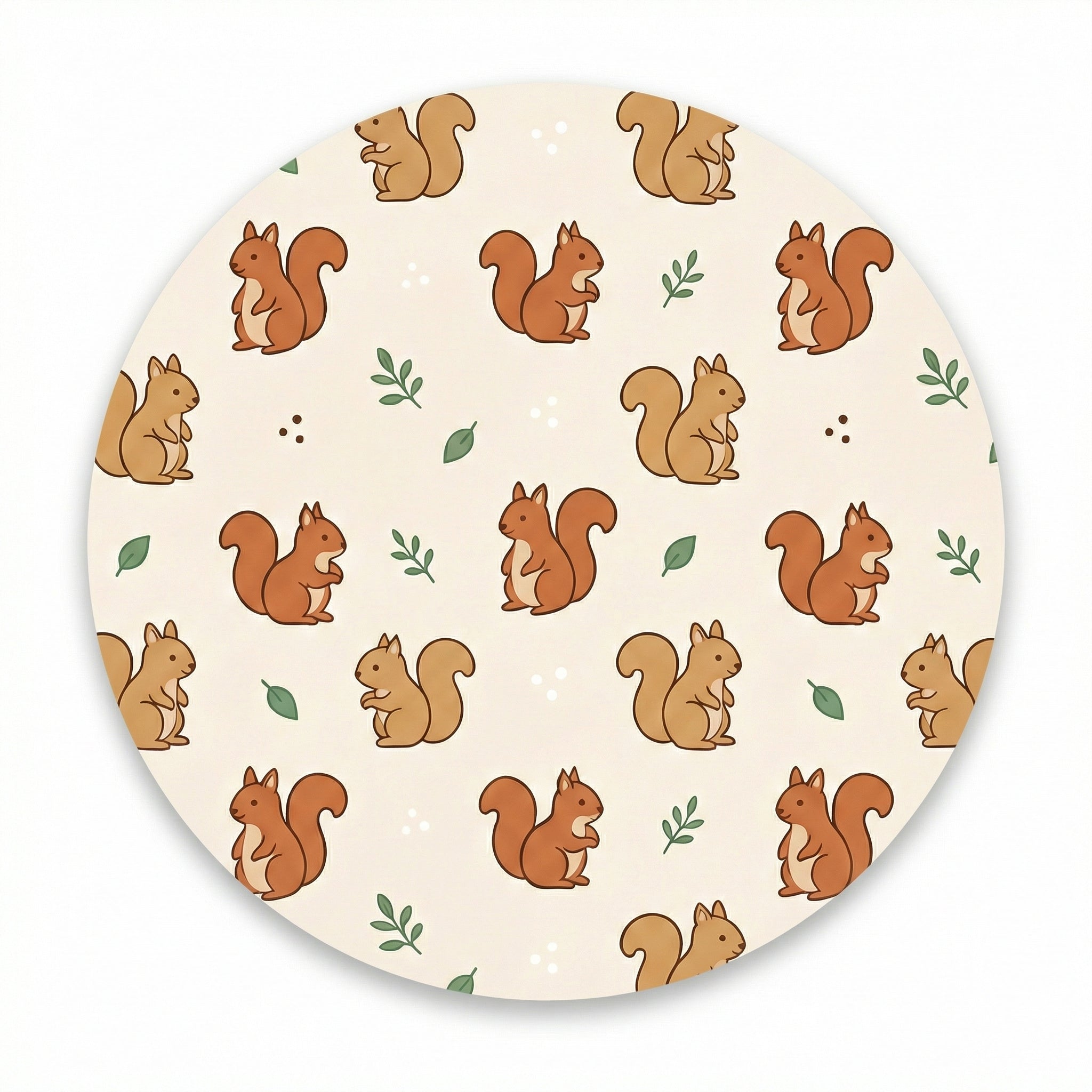 MiniBelly Half Shirt Pant Co-ord Set Cute cartoon squirrels and foliage seamless pattern 100% Cotton - minibelly