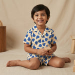 Blue Pear Cotton Half Shirt & Shorts Set - minibelly