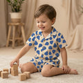 Blue Pear Cotton Half Shirt & Shorts Set - minibelly