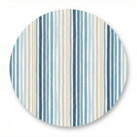 MiniBelly Half Shirt Pant Co-ord Set Vertical irregular watercolor stripes in blue and cream 100% Cotton - minibelly