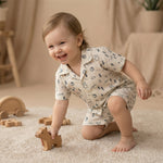 Woodland Adventure Half Shirt & Shorts Set - minibelly