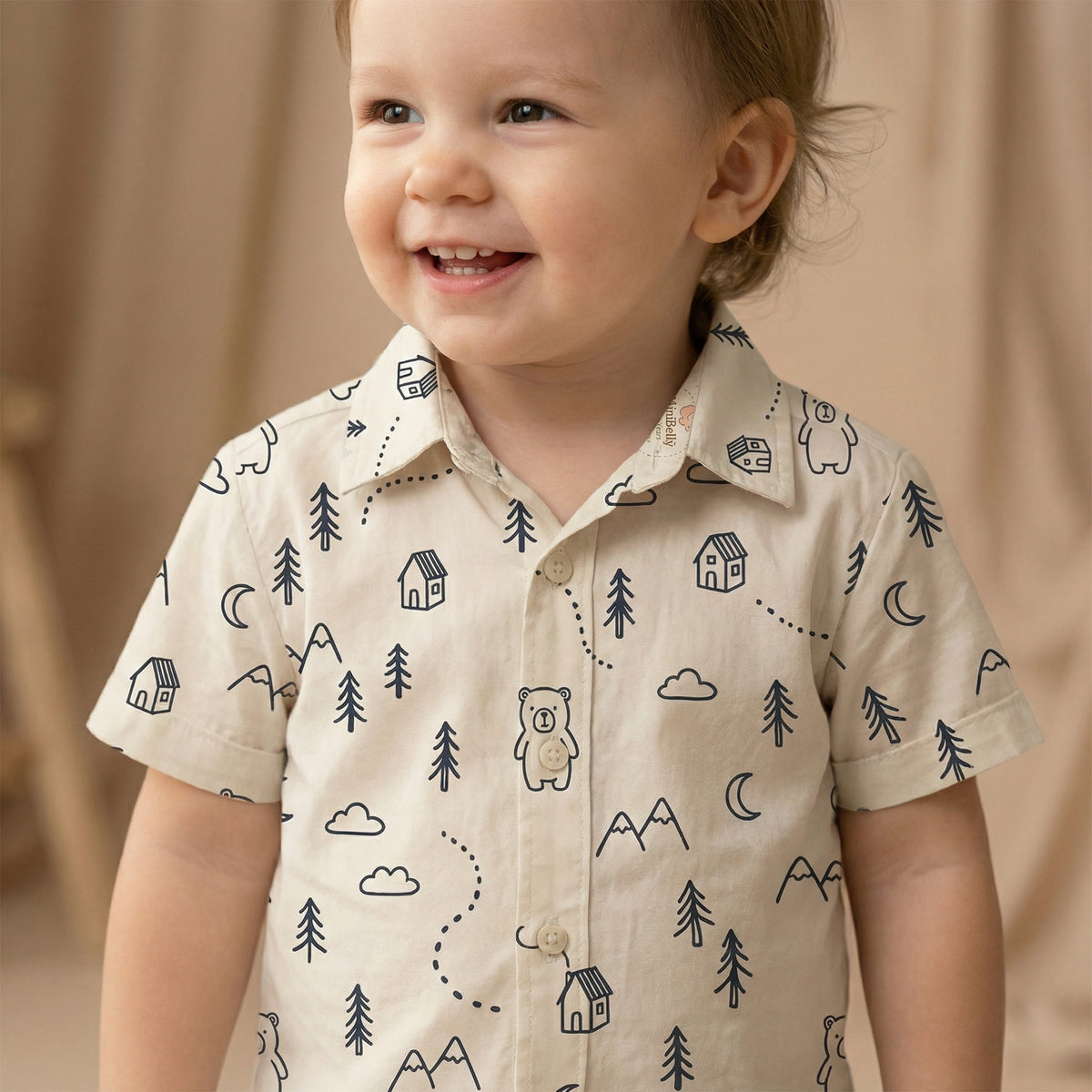 Woodland Adventure Half Shirt & Shorts Set - minibelly