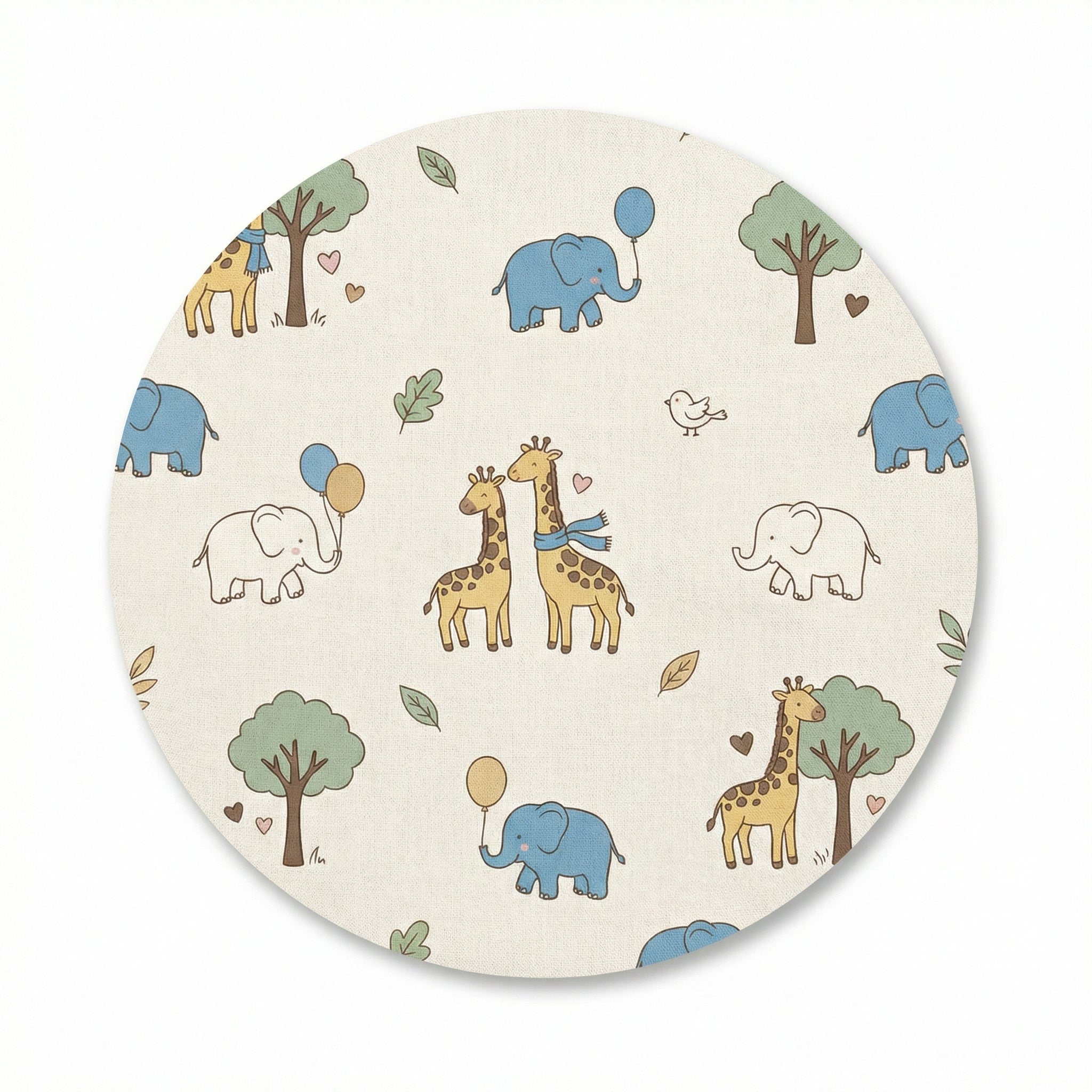 MiniBelly Kurta Pajama Set Cute cartoon giraffes and elephants nursery seamless pattern 100% Cotton - minibelly