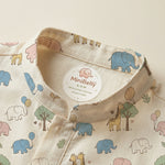 MiniBelly Kurta Pajama Set Cute cartoon giraffes and elephants nursery seamless pattern 100% Cotton - minibelly