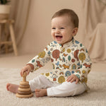 MiniBelly Kurta Pajama Set Whimsical hand-drawn doodle pattern featuring kids, animals, and nature elements 100% Cotton - minibelly