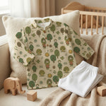 MiniBelly Kurta Pajama Set Folk art pattern featuring children, stylized trees, suns, and nature motifs 100% Cotton - minibelly