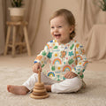 MiniBelly Kurta Pajama Set Cute doodle pattern featuring rainbows, animals, stars, and abstract shapes 100% Cotton - minibelly
