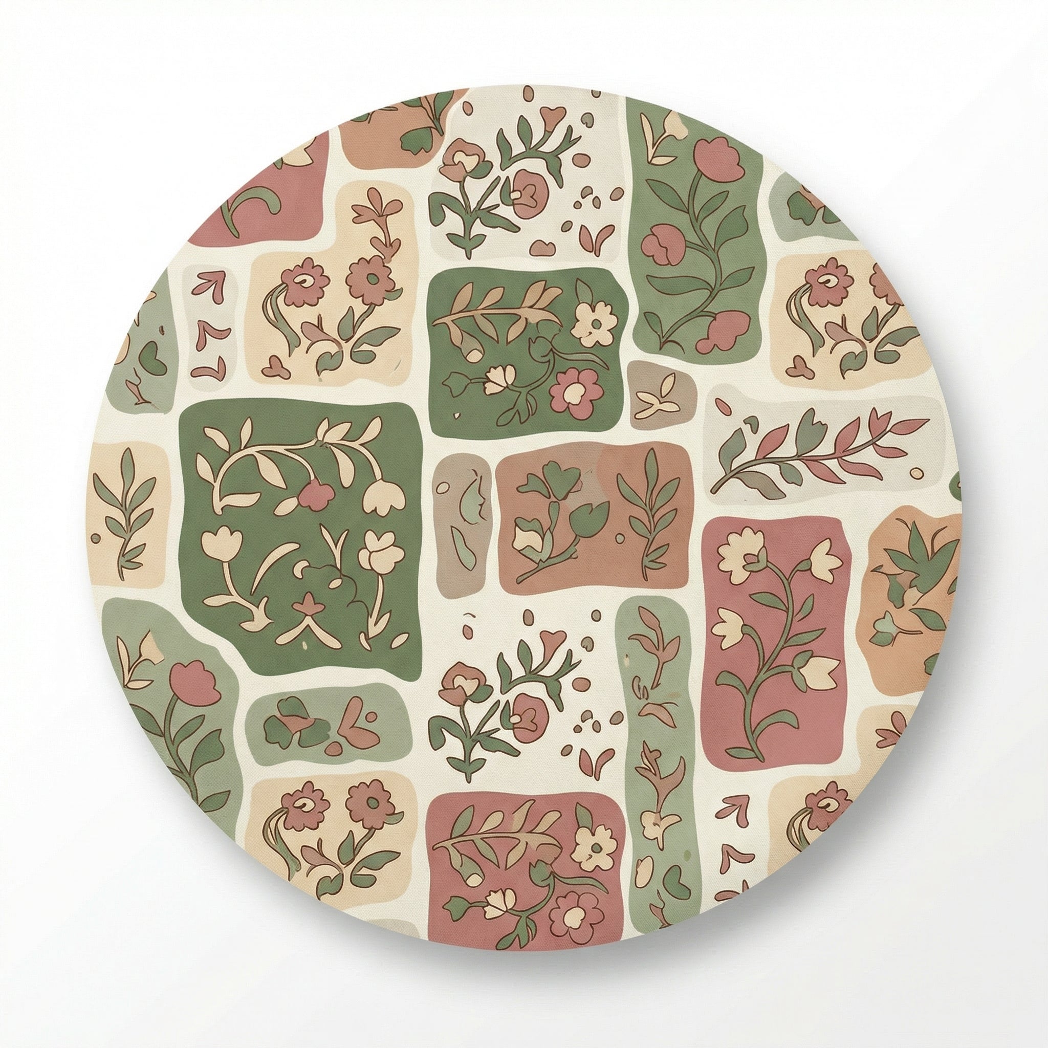 MiniBelly Kurta Pajama Set Earthy boho floral patchwork mosaic with organic block shapes 100% Cotton - minibelly