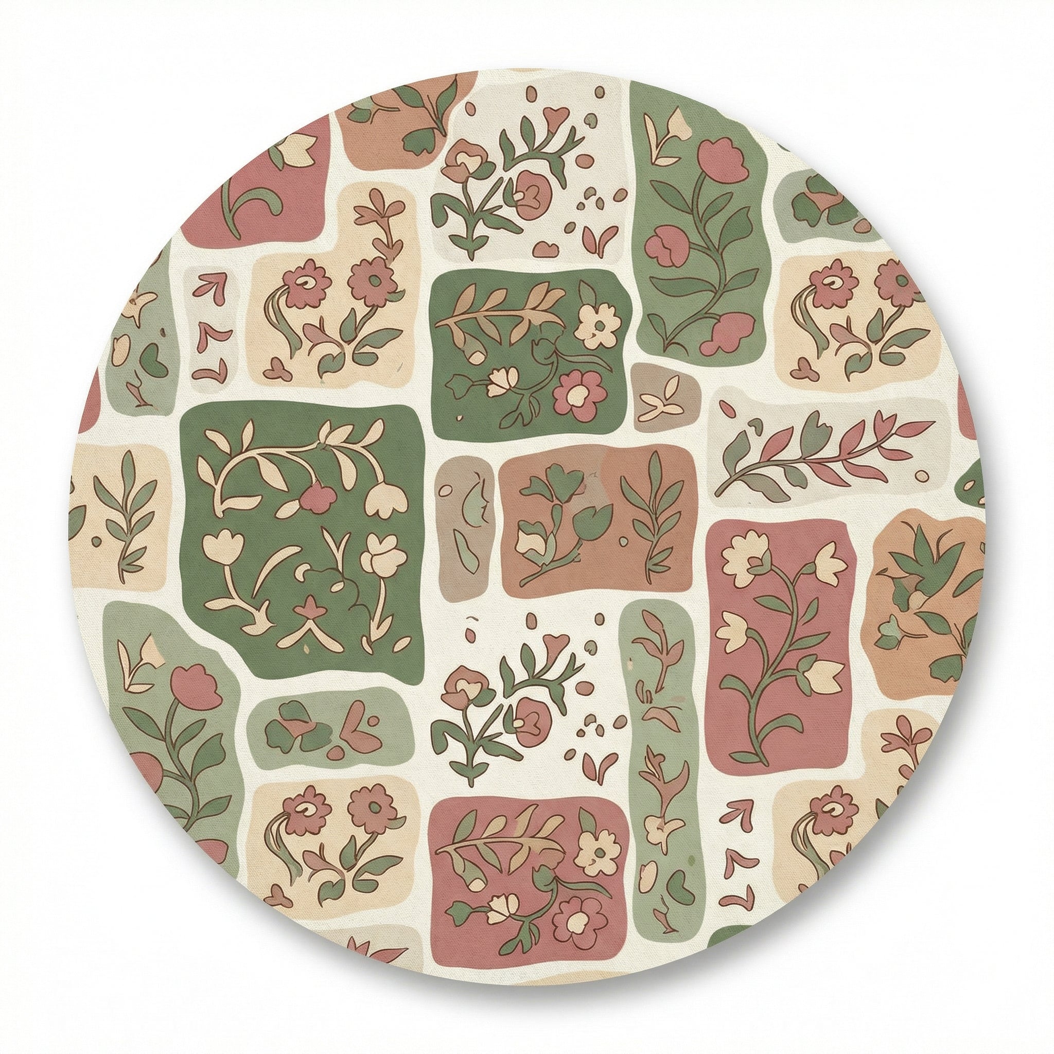 MiniBelly Kurta Pajama Set Earthy boho floral patchwork mosaic with organic block shapes 100% Cotton - minibelly