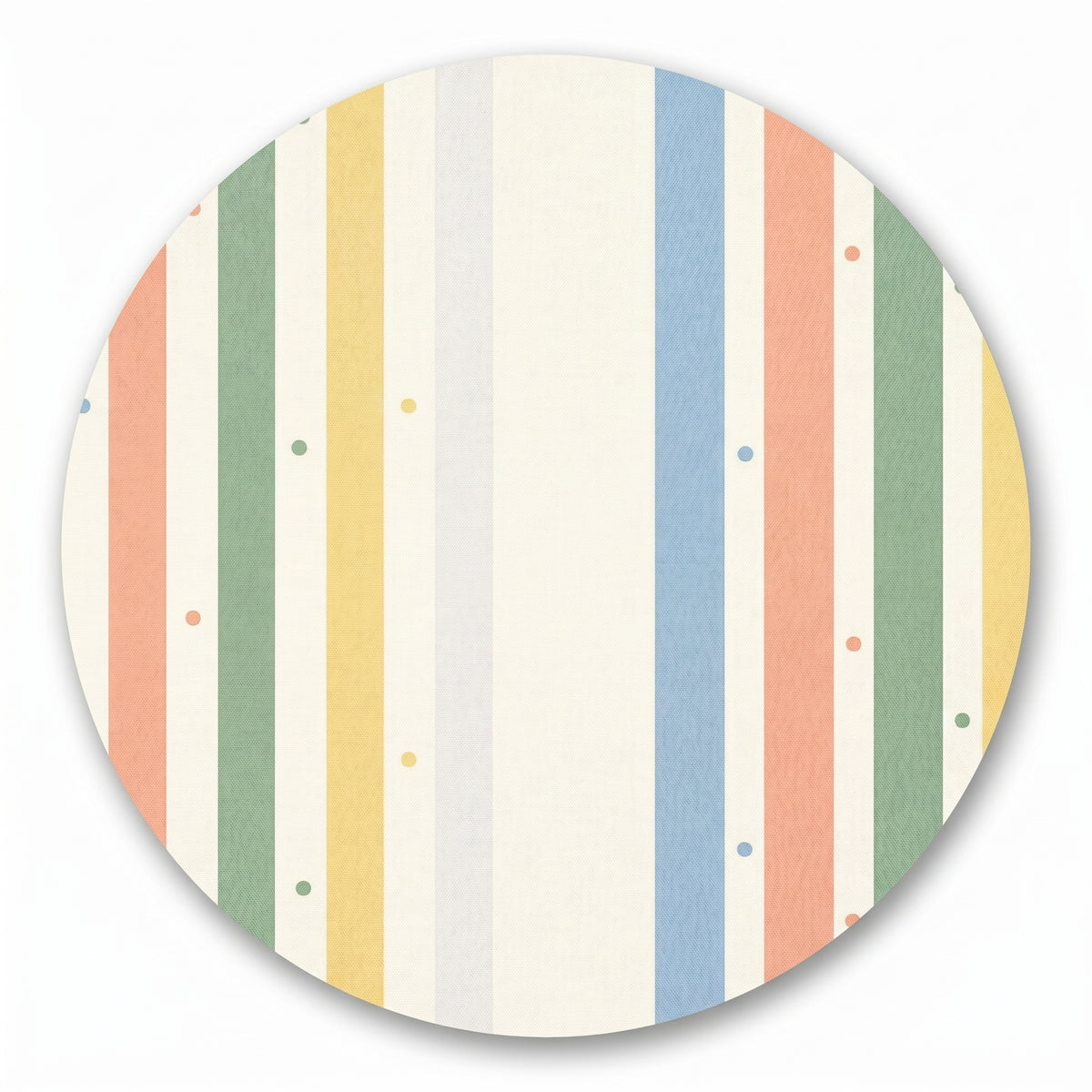 MiniBelly kids' pastel stripe kurta pajama set with tiny dot patterns in soft 100% cotton fabric, suitable for ages 0-3 years.