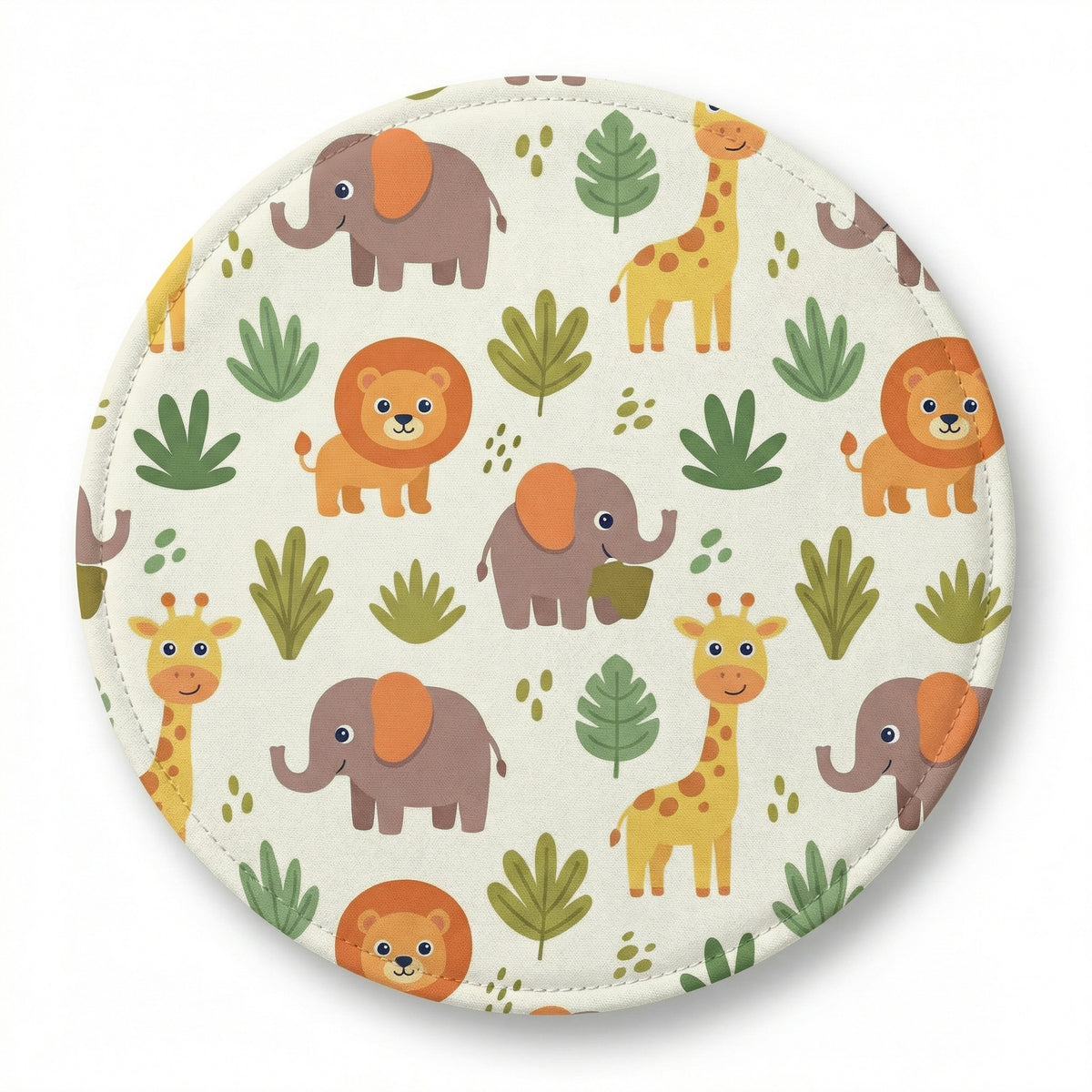 MiniBelly Kurta Pajama Set Cute safari animals featuring giraffes, elephants, lions, and jungle foliage 100% Cotton - minibelly