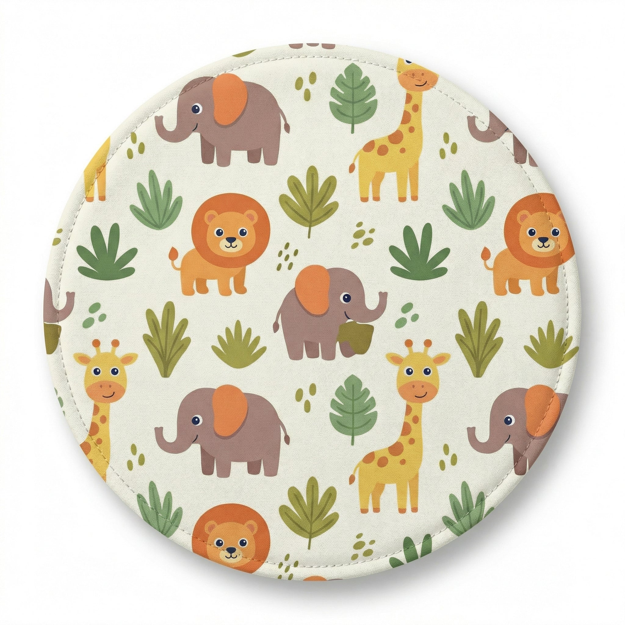 MiniBelly Kurta Pajama Set Cute safari animals featuring giraffes, elephants, lions, and jungle foliage 100% Cotton - minibelly