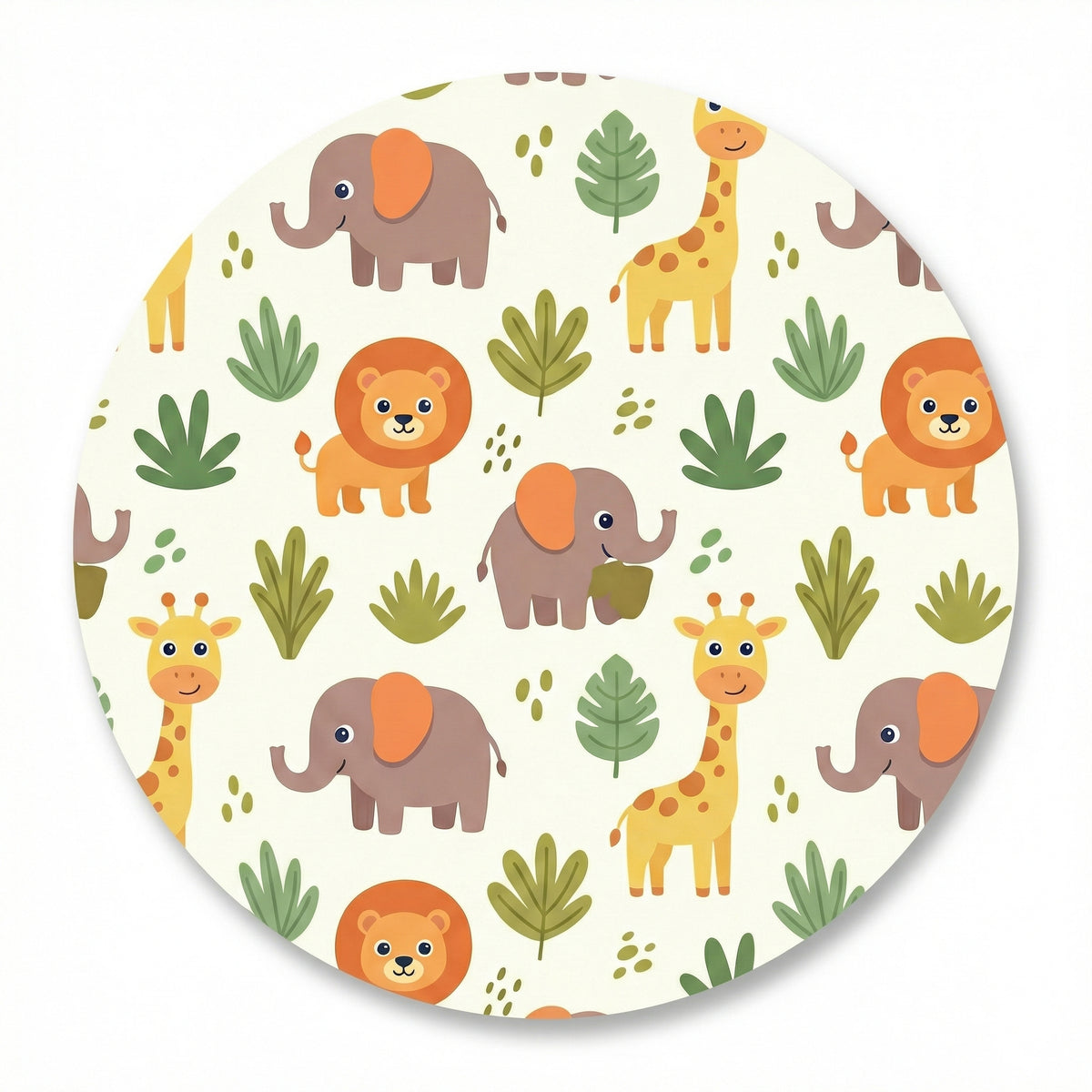 MiniBelly Kurta Pajama Set Cute safari animals featuring giraffes, elephants, lions, and jungle foliage 100% Cotton - minibelly