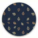 100% Cotton Metallic Gold and bronze leaf pattern on navy blue background Night Suit - minibelly