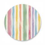 MiniBelly Night Suit Soft pastel watercolor vertical stripes on cream background 100% Cotton - minibelly